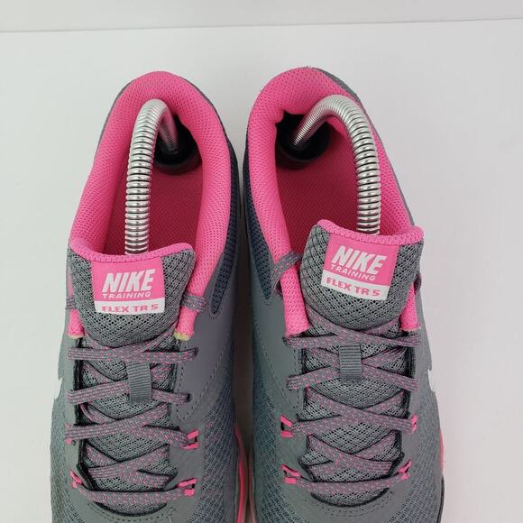 Nike Flex Trainer 5 Womens Size 9 Gray Pink Running Sneaker Shoes 724858-003 - Picture 7 of 9